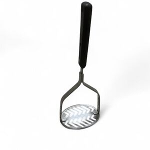 Ekco forge Vtg Stainless Steel Potato Masher with Black Handle